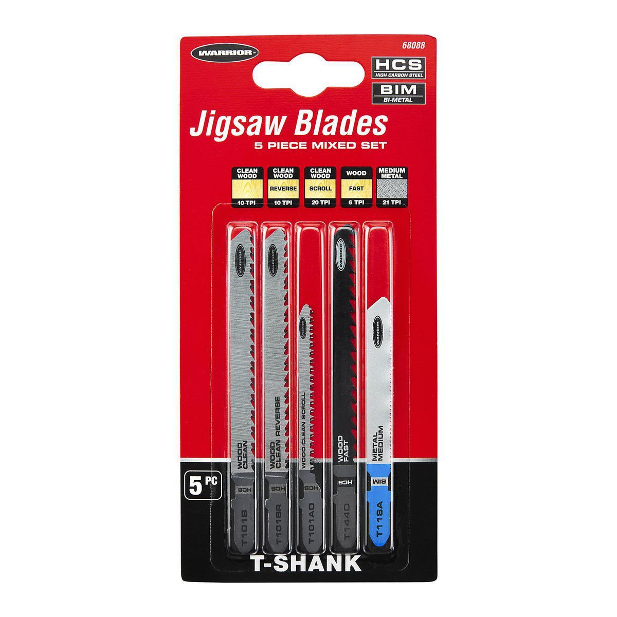 General Purpose Jig Saw Blade Set, 5-Piece S5843