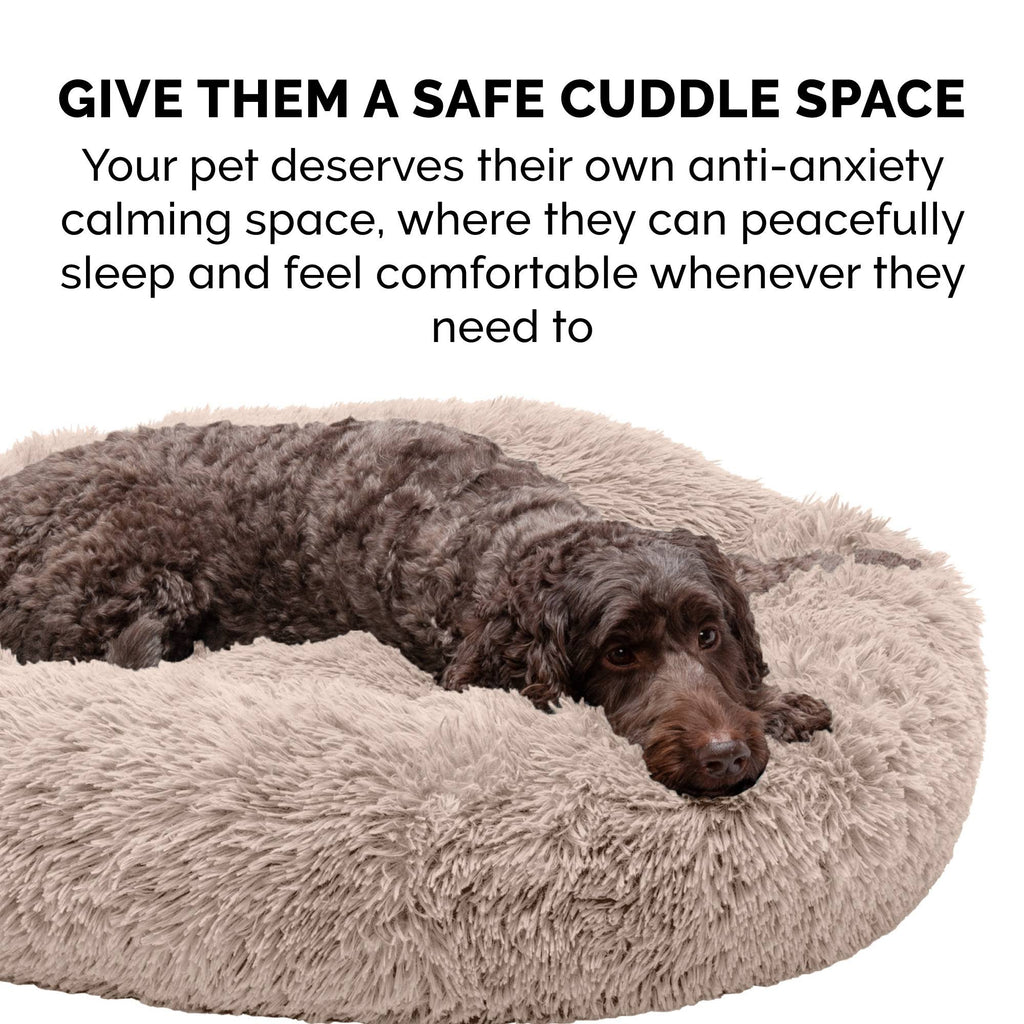 Long Fur Donut Dog Bed I9569