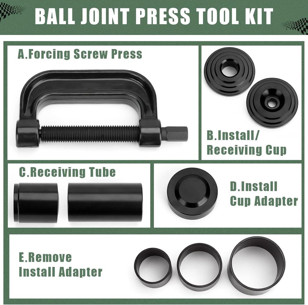 Ball Joint Press U Joint Removal Tool with 4-wheel Adapters H48996