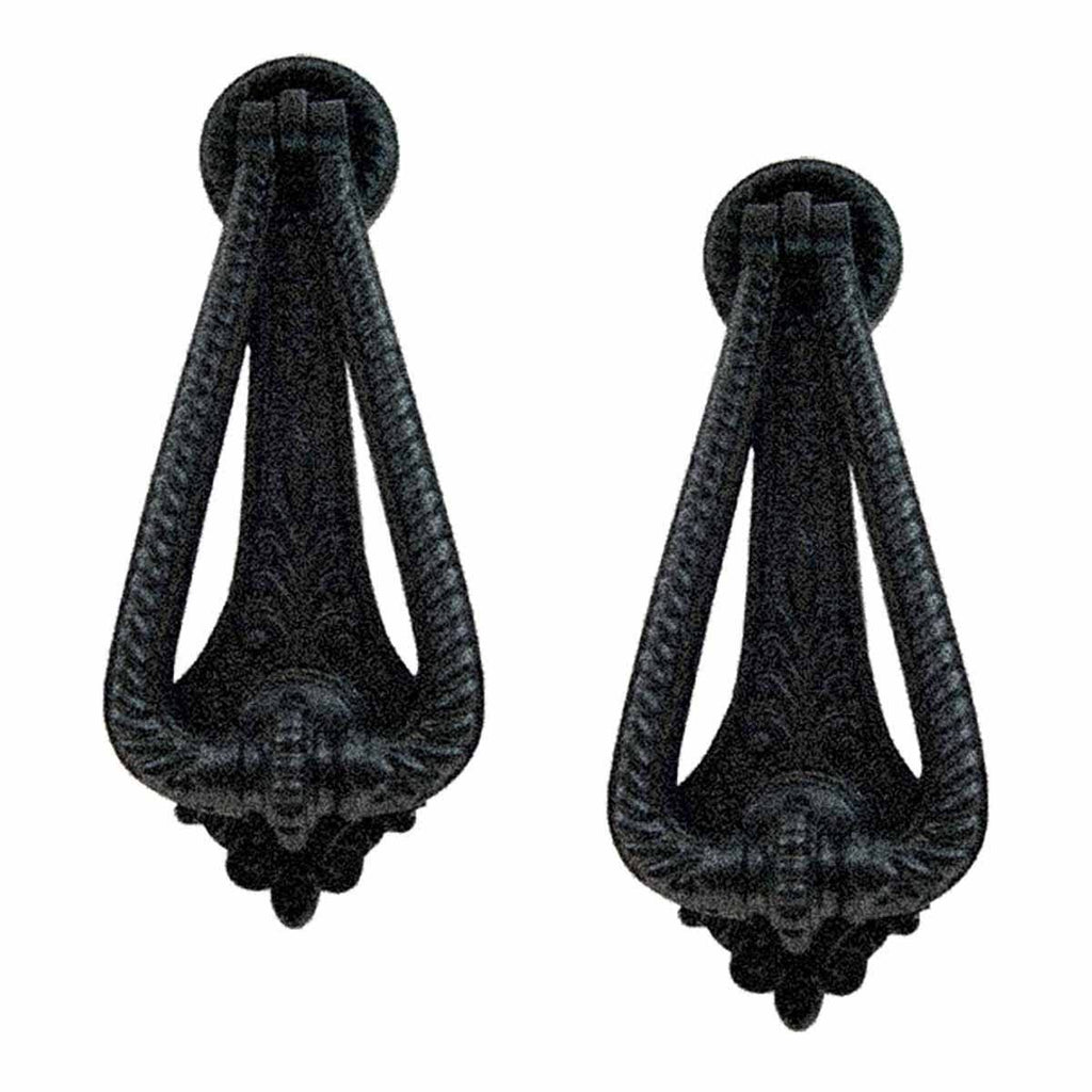 2 Door Knocker Black Cast Iron Q826