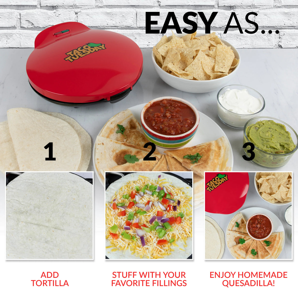 10-Inch 6-Wedge Electric Quesadilla Maker B4866