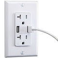20 Amp 125v 2 USB Rapid Charging Outlet L36101