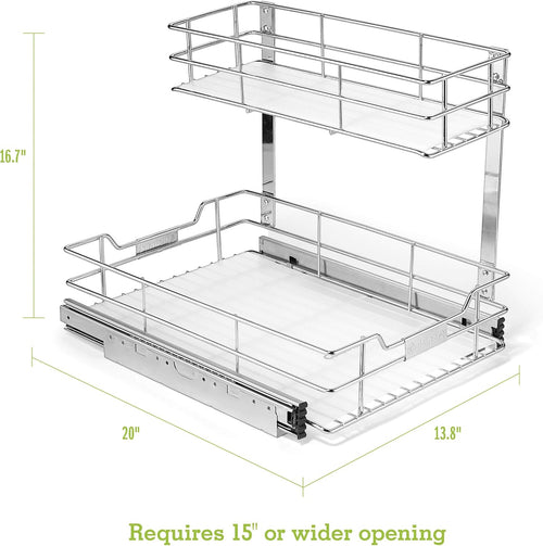 2-Tier Sliding Cabinet Organizer L55686