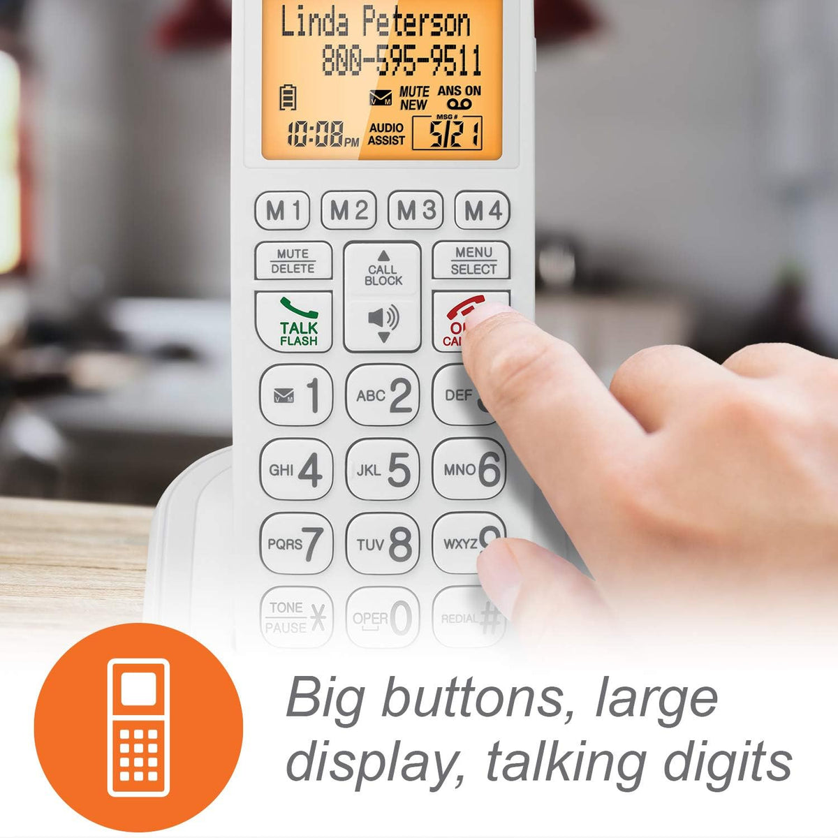 Amplified Corded/Cordless Phone with Answering Machine J13294