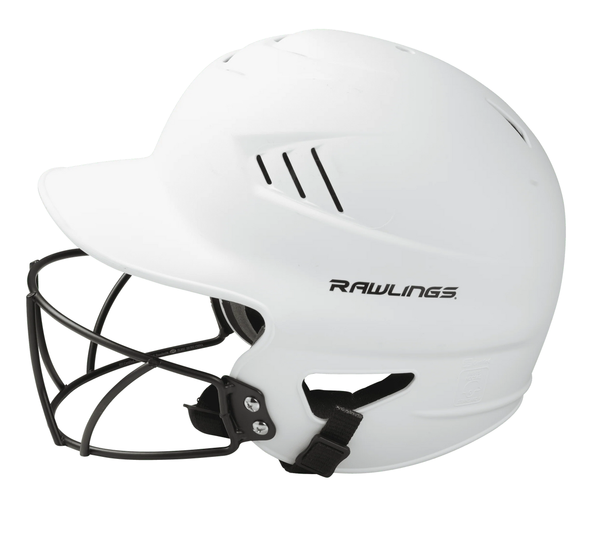 Matte White Fastpitch Softball Helmet with Face Guard G563159