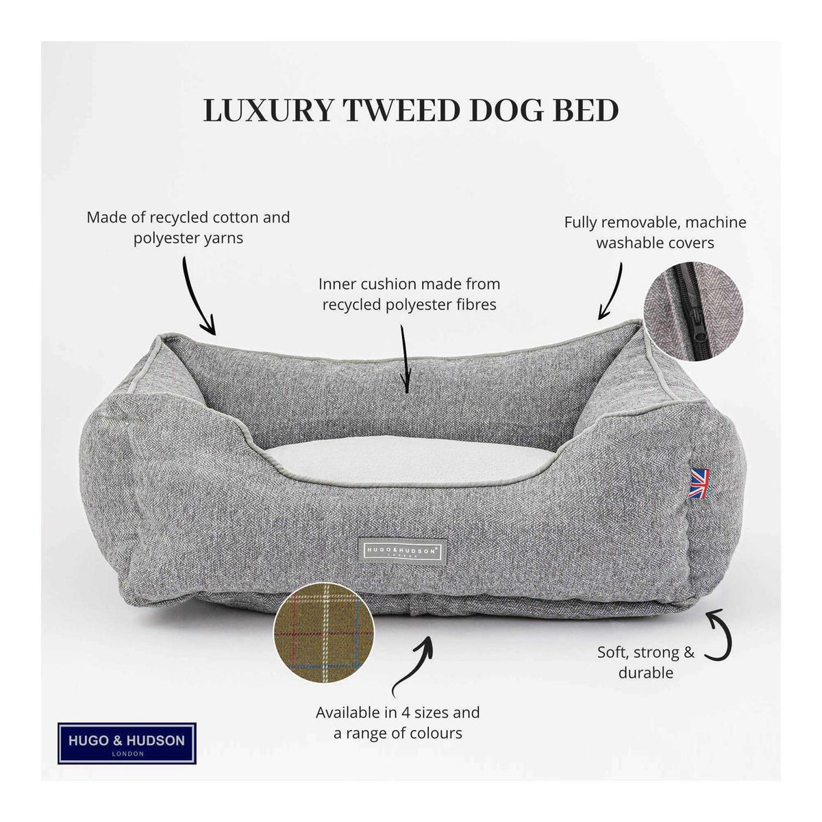 Tweed Dog Bed A3575