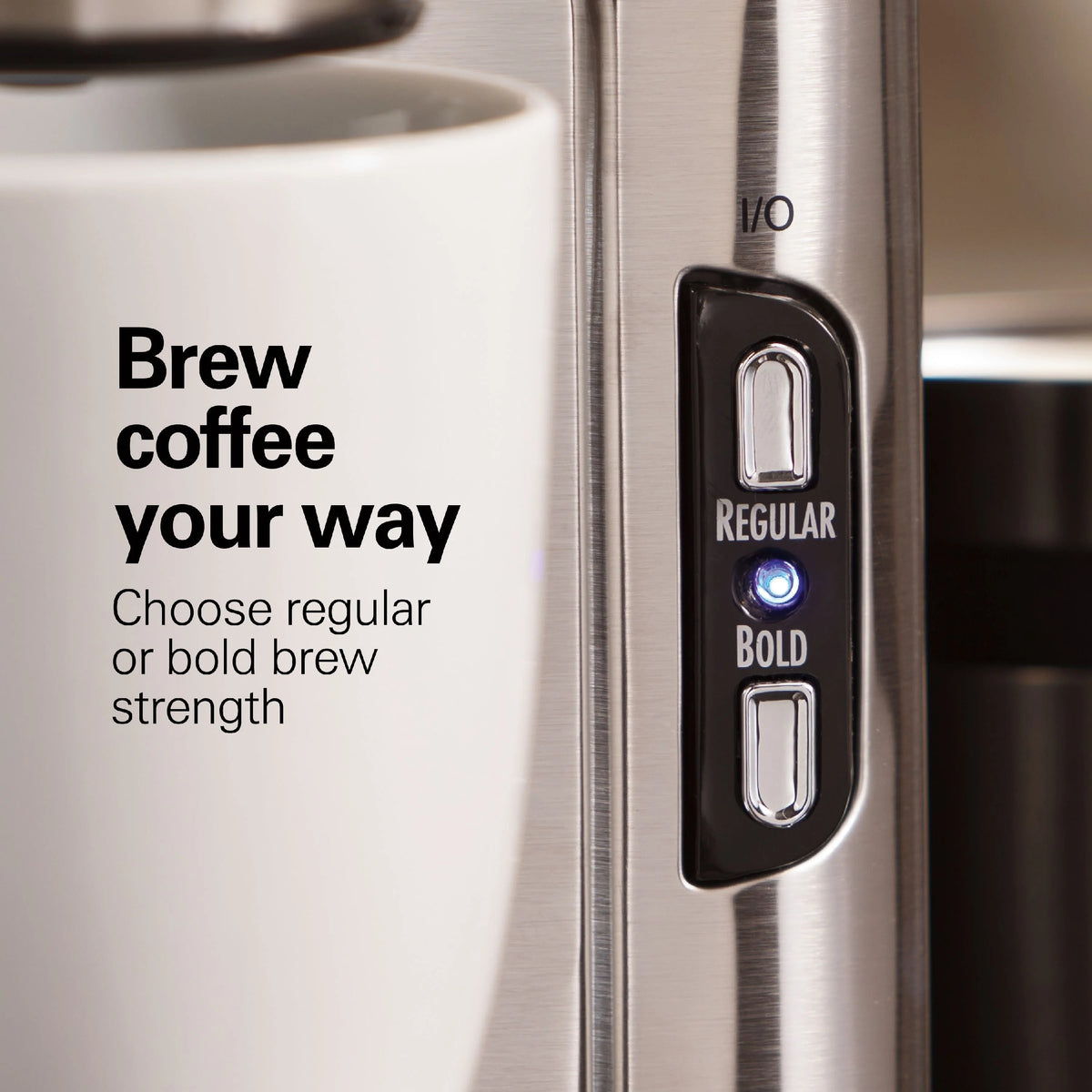 Single-Serve Coffee Maker, 14 oz. Stainless Steel J762