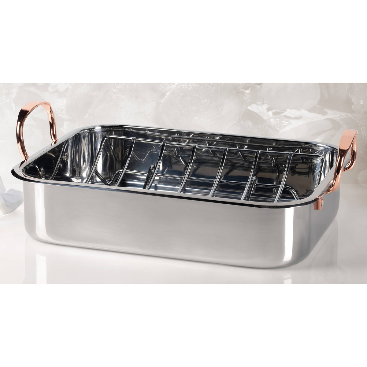 Stainless Steel Rectangular Roaster with U-Rack N64128