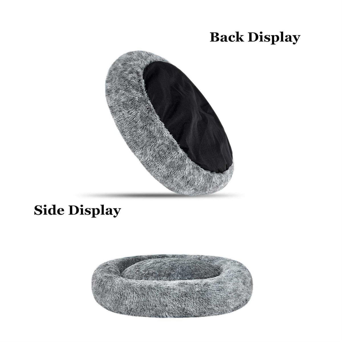 Oval Shag Faux Fur Washable Dog Bed V3715