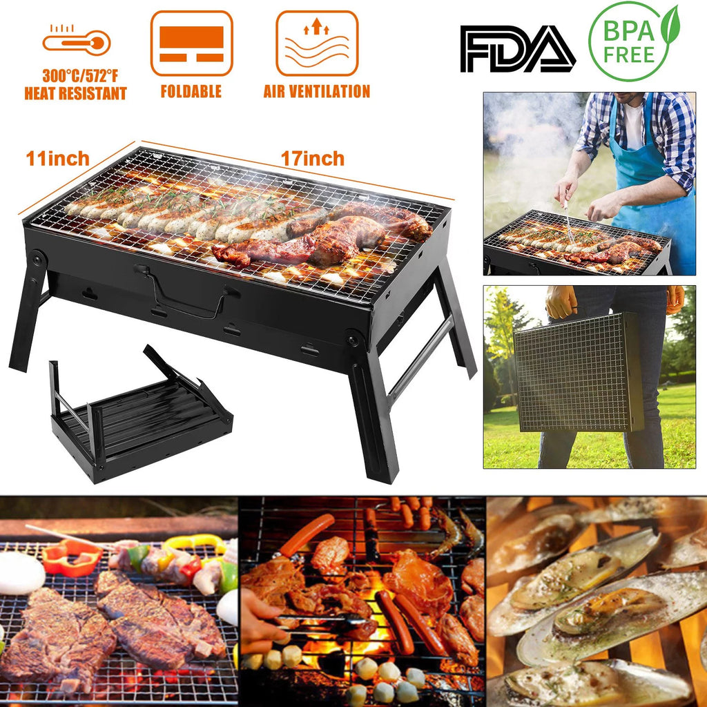 Foldable Metal Charcoal BBQ Grill E289087