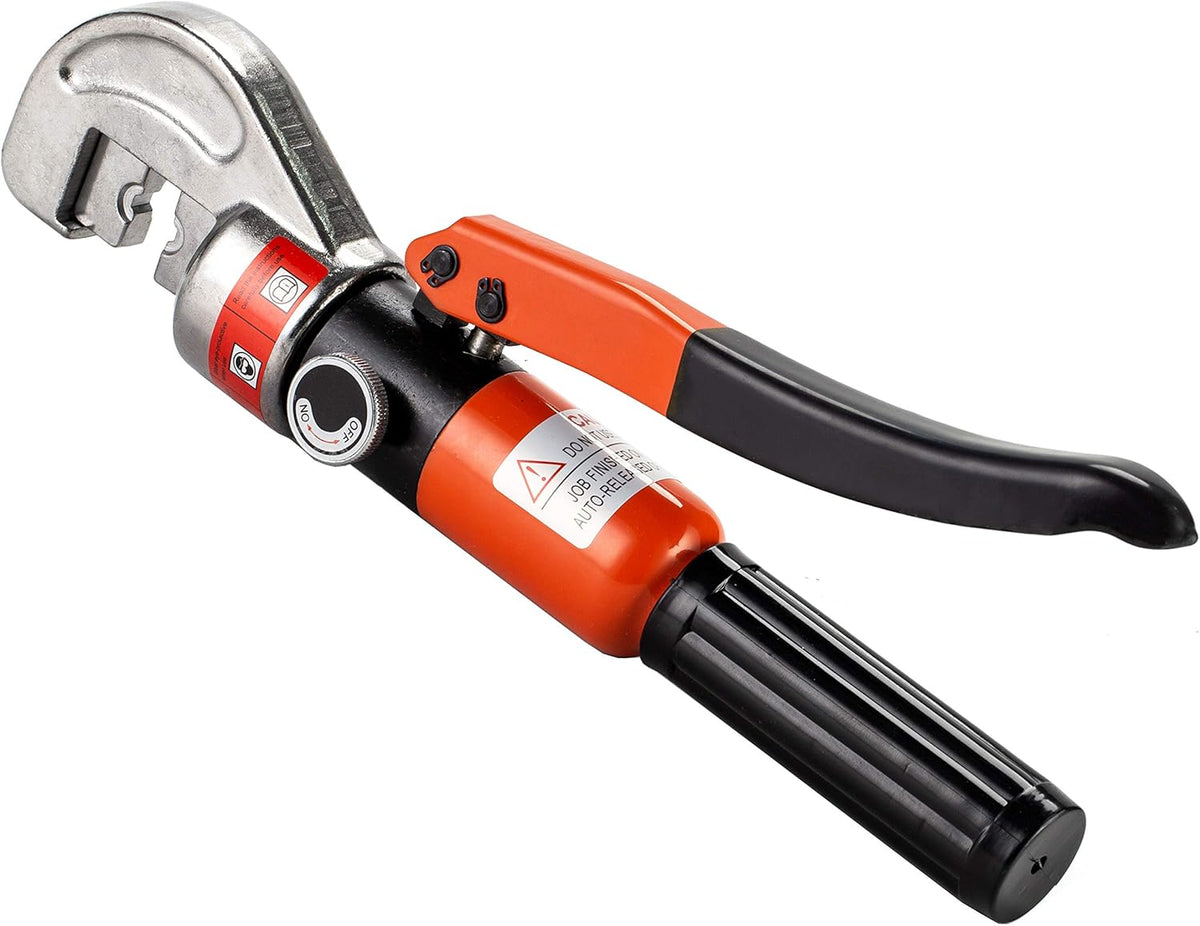 10 Ton Hydraulic Cable Crimper Hand Tool with 8 Pairs Dies and Cable Cutter I5967
