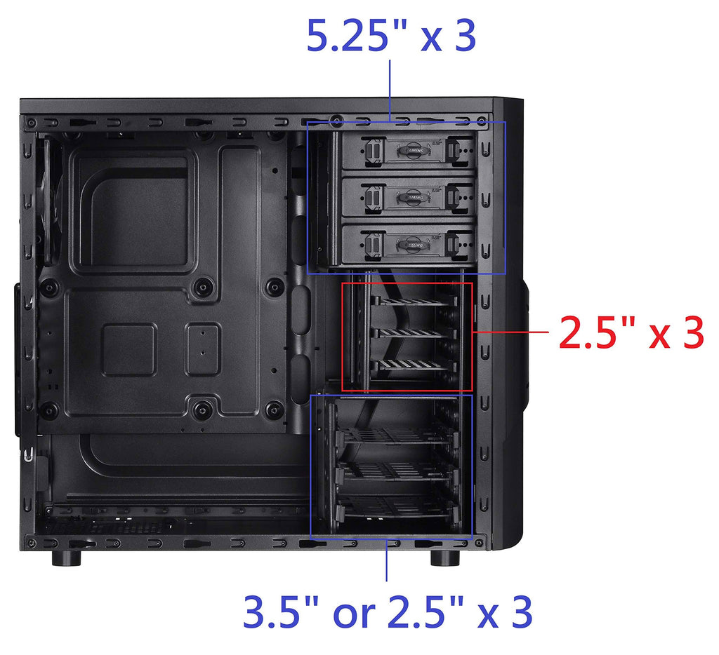 ATX Mid Tower Computer Chassis I913747