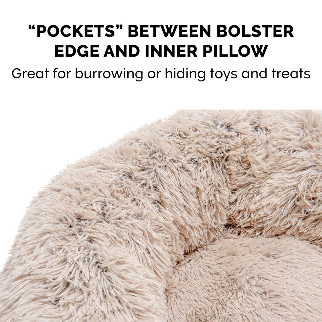 Long Fur Donut Dog Bed I9569