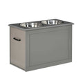 Raised Pet Feeding Station with 2 Stainless Steel Bowls B2323