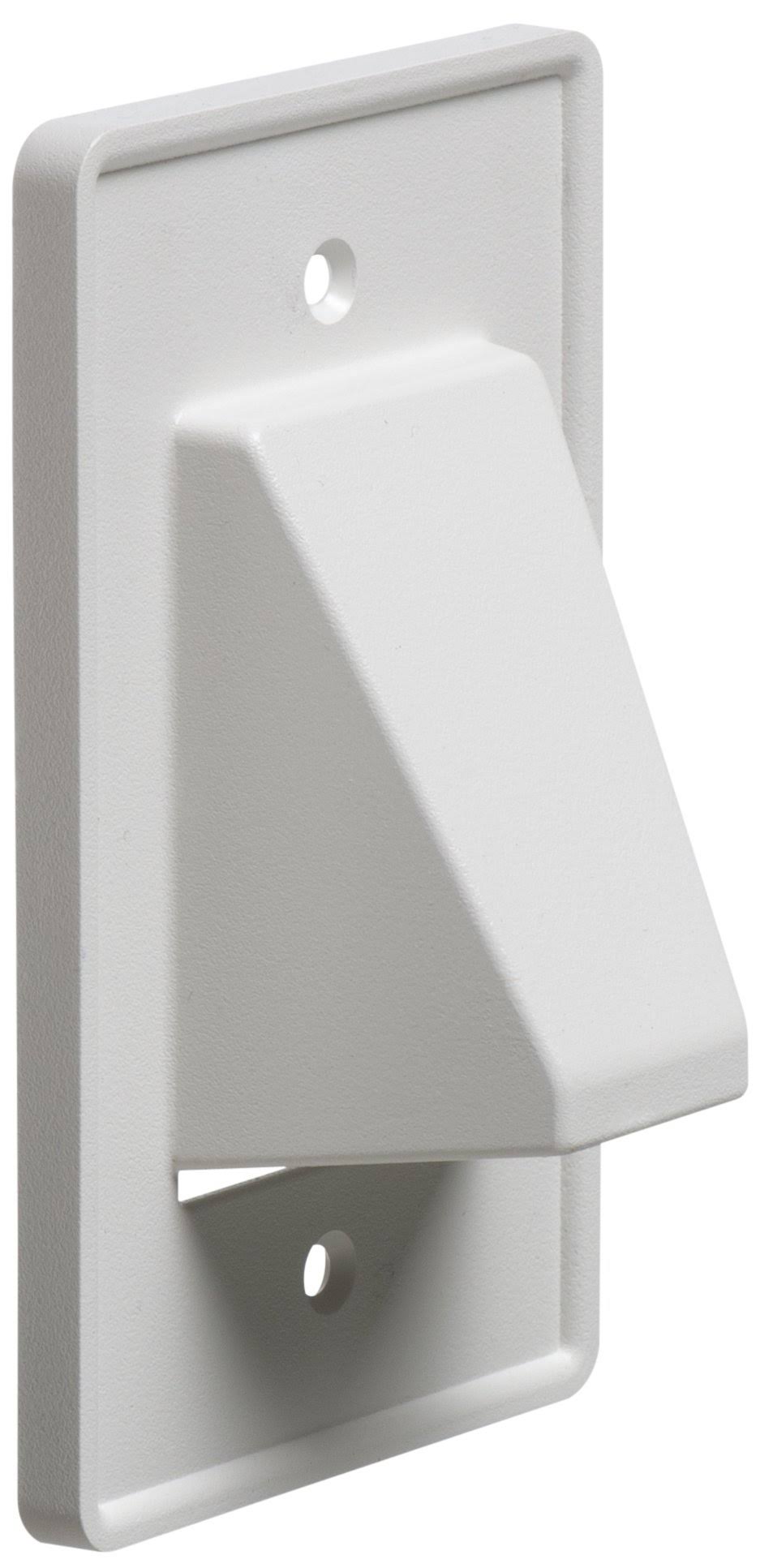 White 1-Gang Recessed Low Voltage Cable Plate I142061