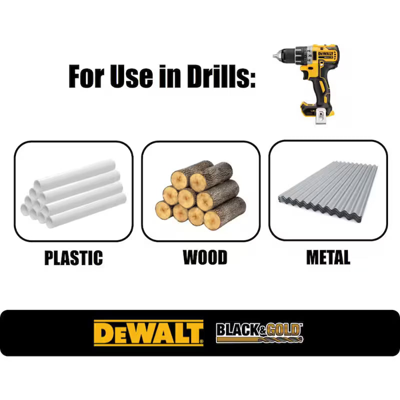 Black and Gold 10-Piece Drill Bit Set E967726