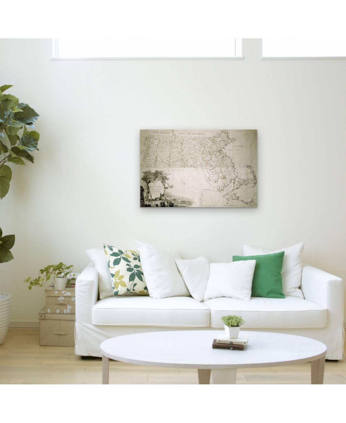 Massachusetts 1801 Canvas Art T666