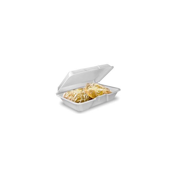 White Foam Hinged Lid Container Z6447