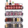 Black 4 Pack Wall Mount Spice Rack H179