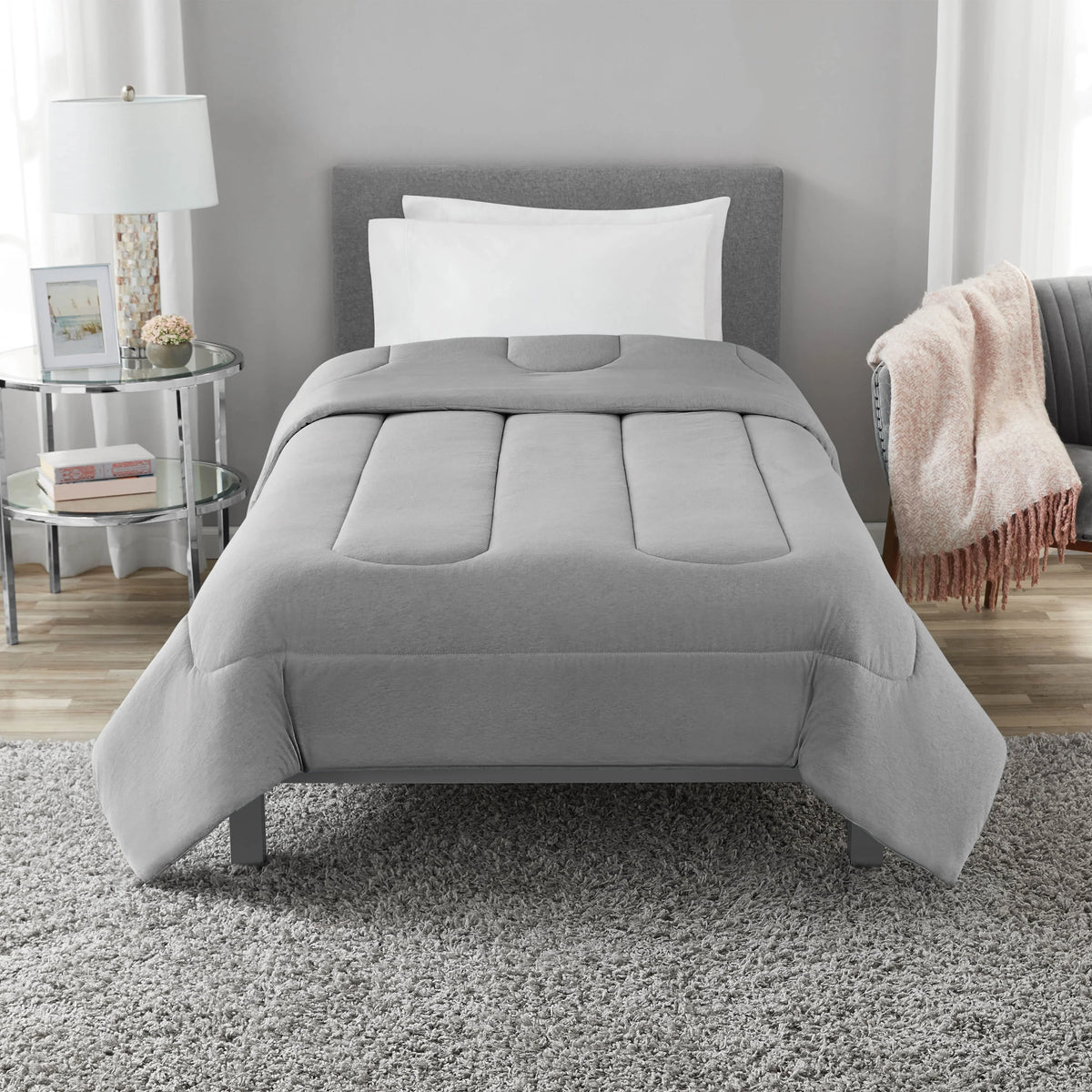 Charcoal Jersey Knit Comforter Full/Queen V26735