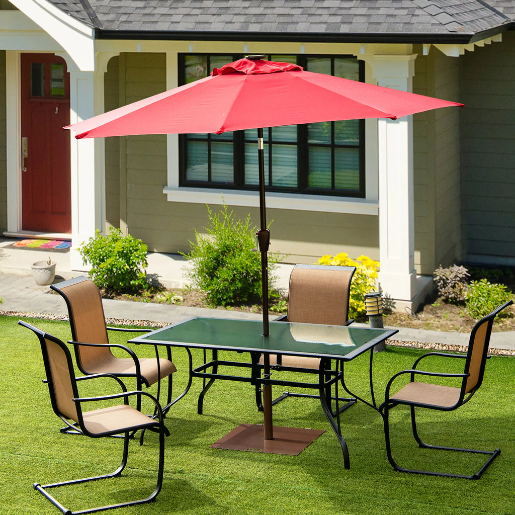50LBS Patio Square Umbrella Base Stand with Wheels X140