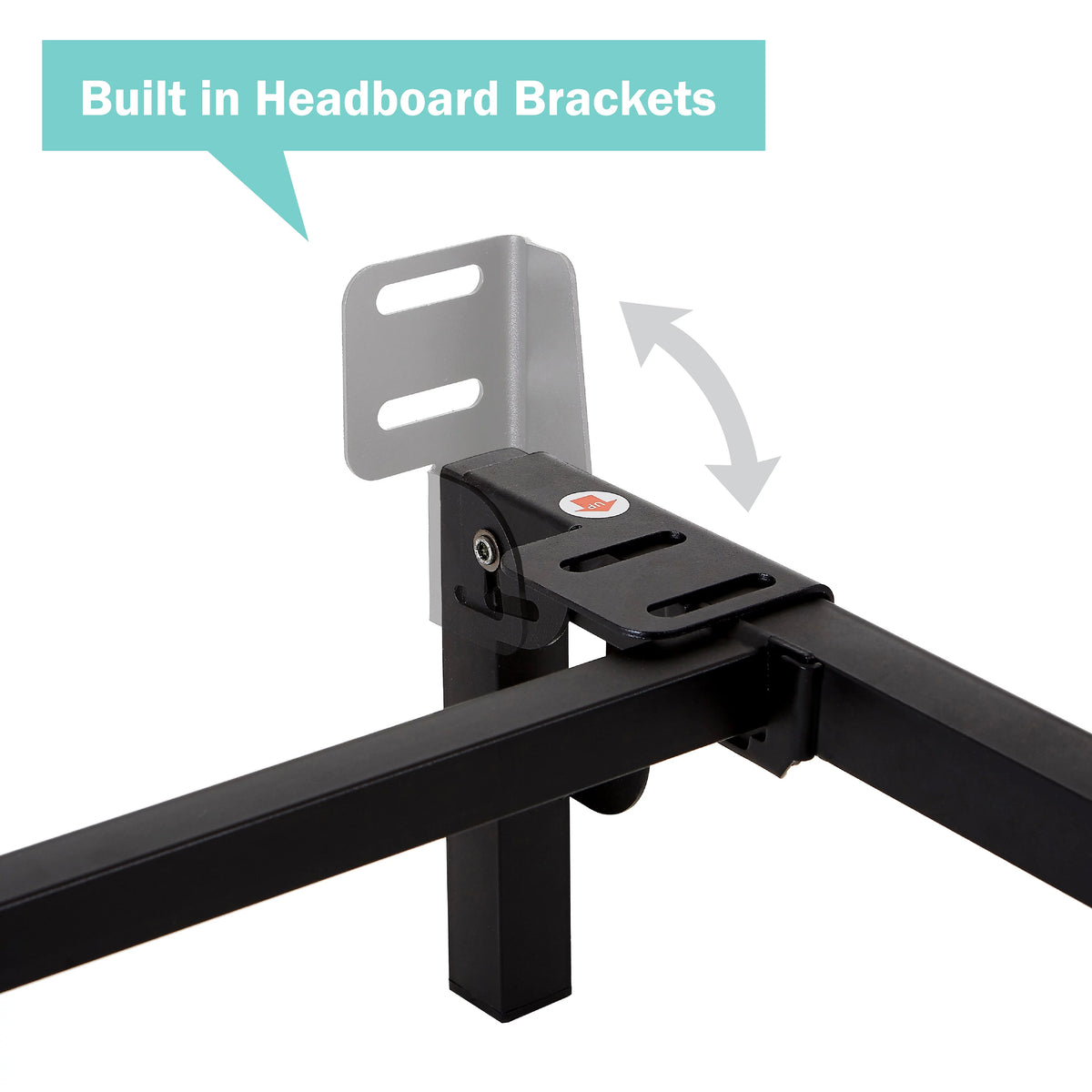 Adjustable Metal Bed Frame, Black, Twin - Queen L48830