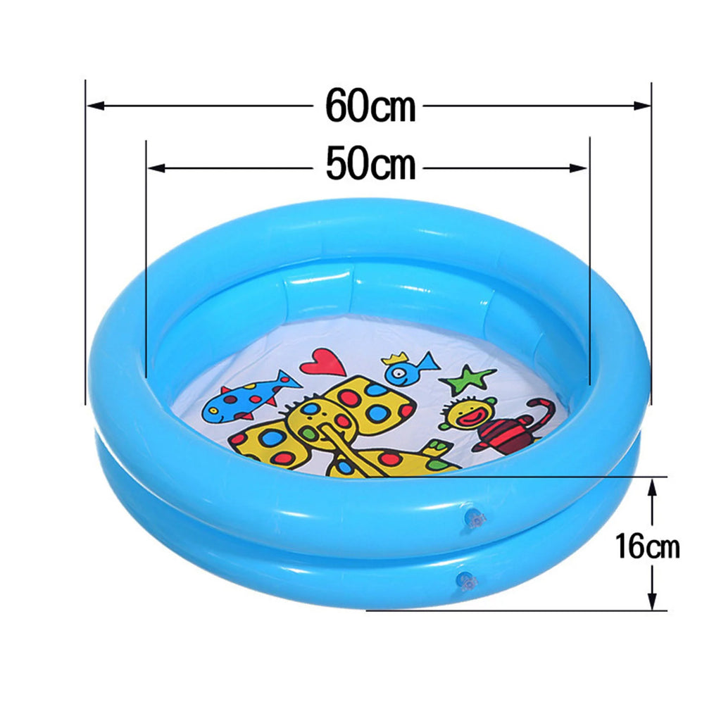 Inflatable PVC 2 Rings Kids Swimming Pool H90866