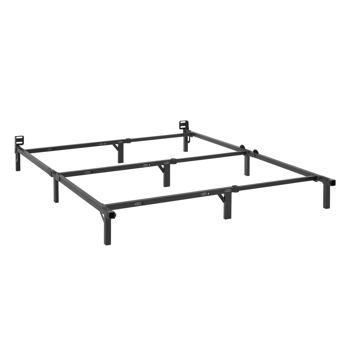 Adjustable Metal Bed Frame, Black, Twin - Queen L48830