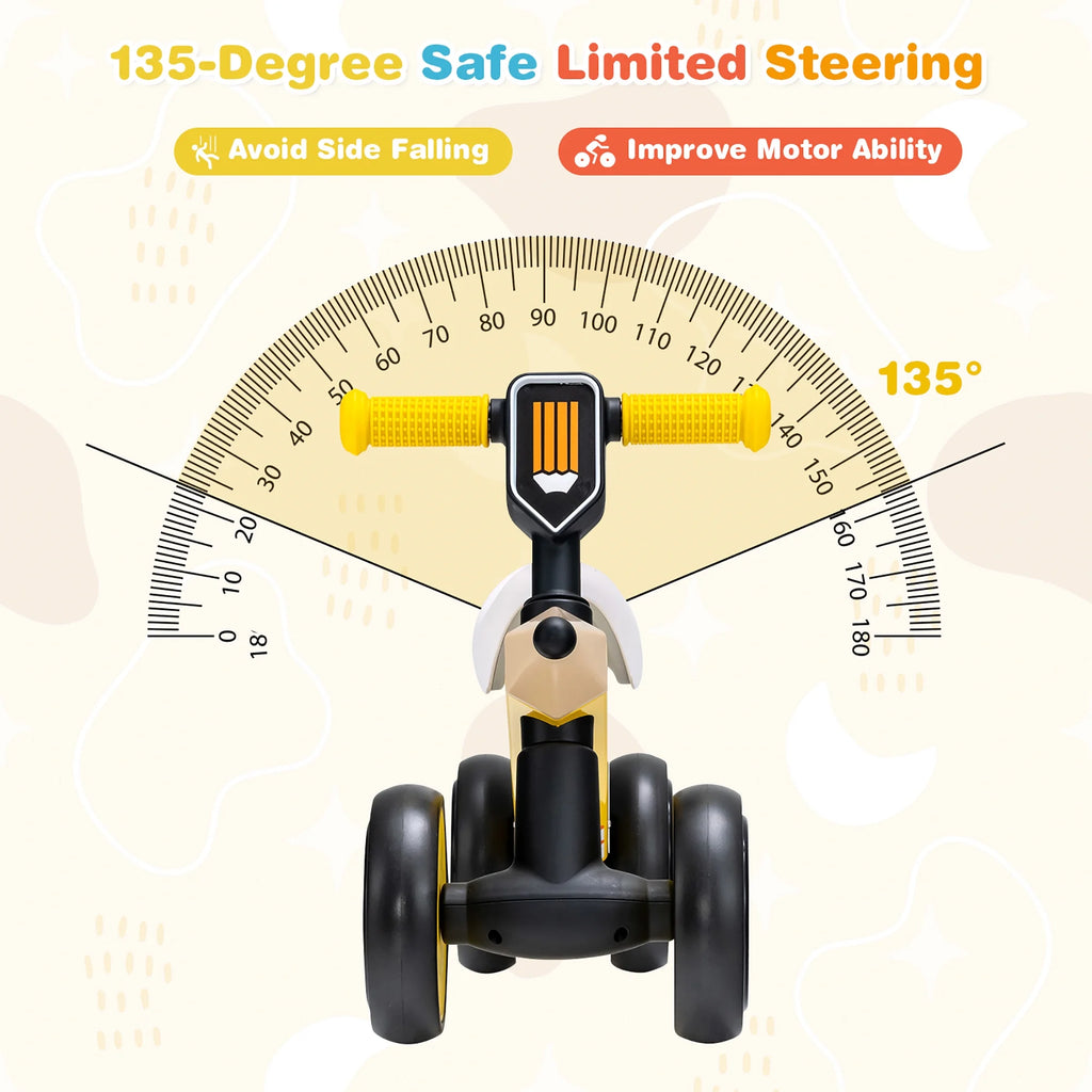 Baby Balance Bike No Pedal Yellow F793