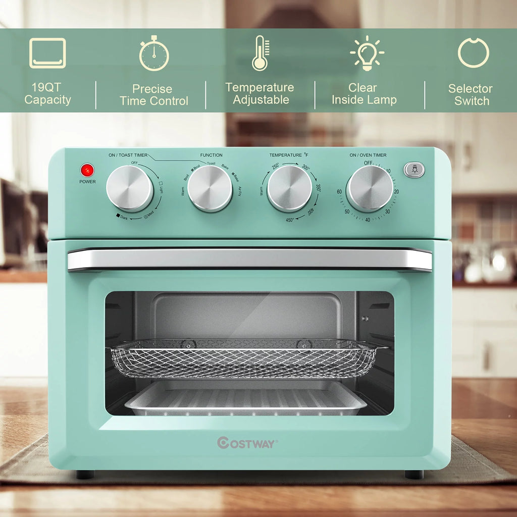 19 QT Air Fryer Toaster Oven with 5 Accessories E7074