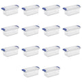 7 Qt Latch Box Plastic Set of 14 E796