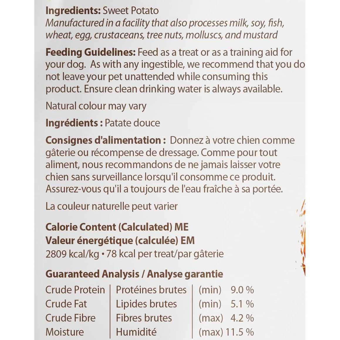 Sweet Potato Dog Treats L937