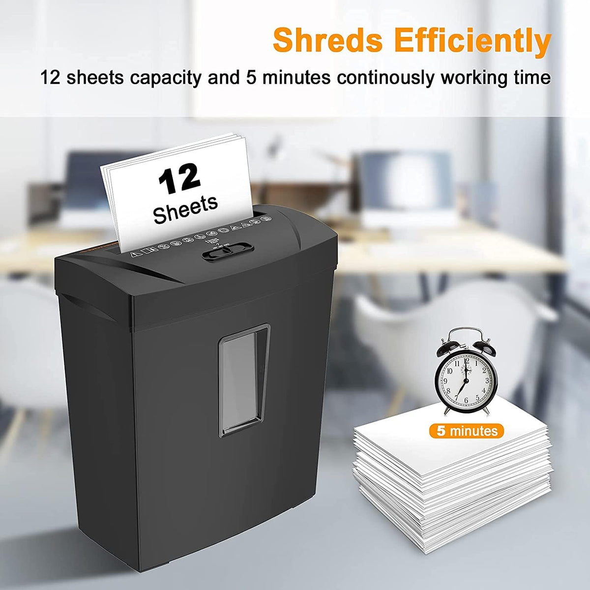 12 Sheet Crosscut Paper Shredder J195