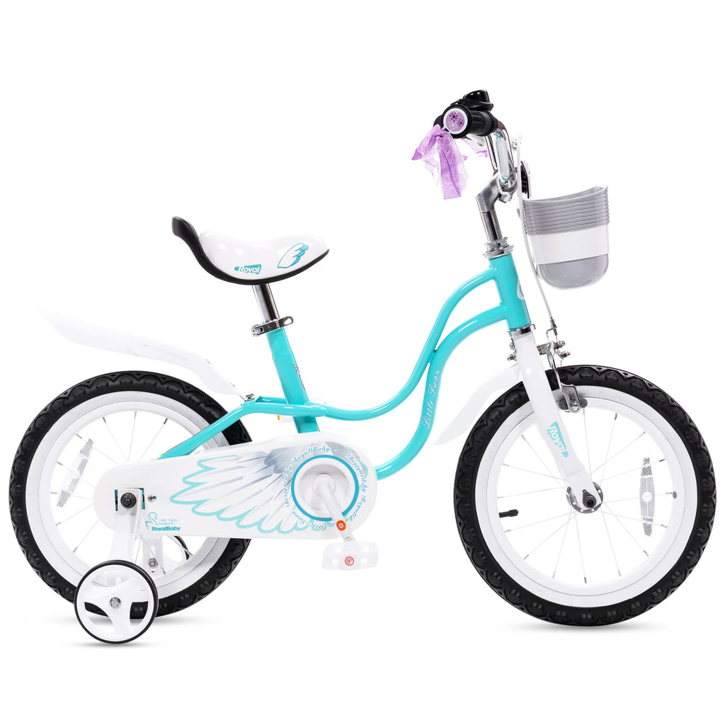 Light Pink 16 Girl's Bicycle with Training Wheels and Basket Q4016