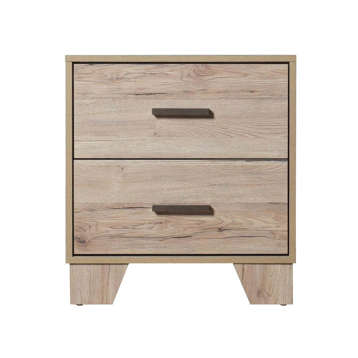 2 Drawers Light Oak Nightstand W6611