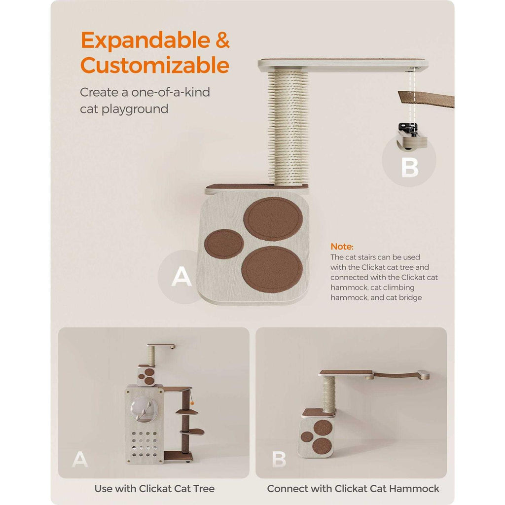 Wall-Mounted Cat Stairs with Shelves O5049