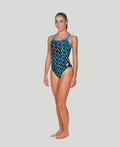 Navy Turquoise Swimsuit U652