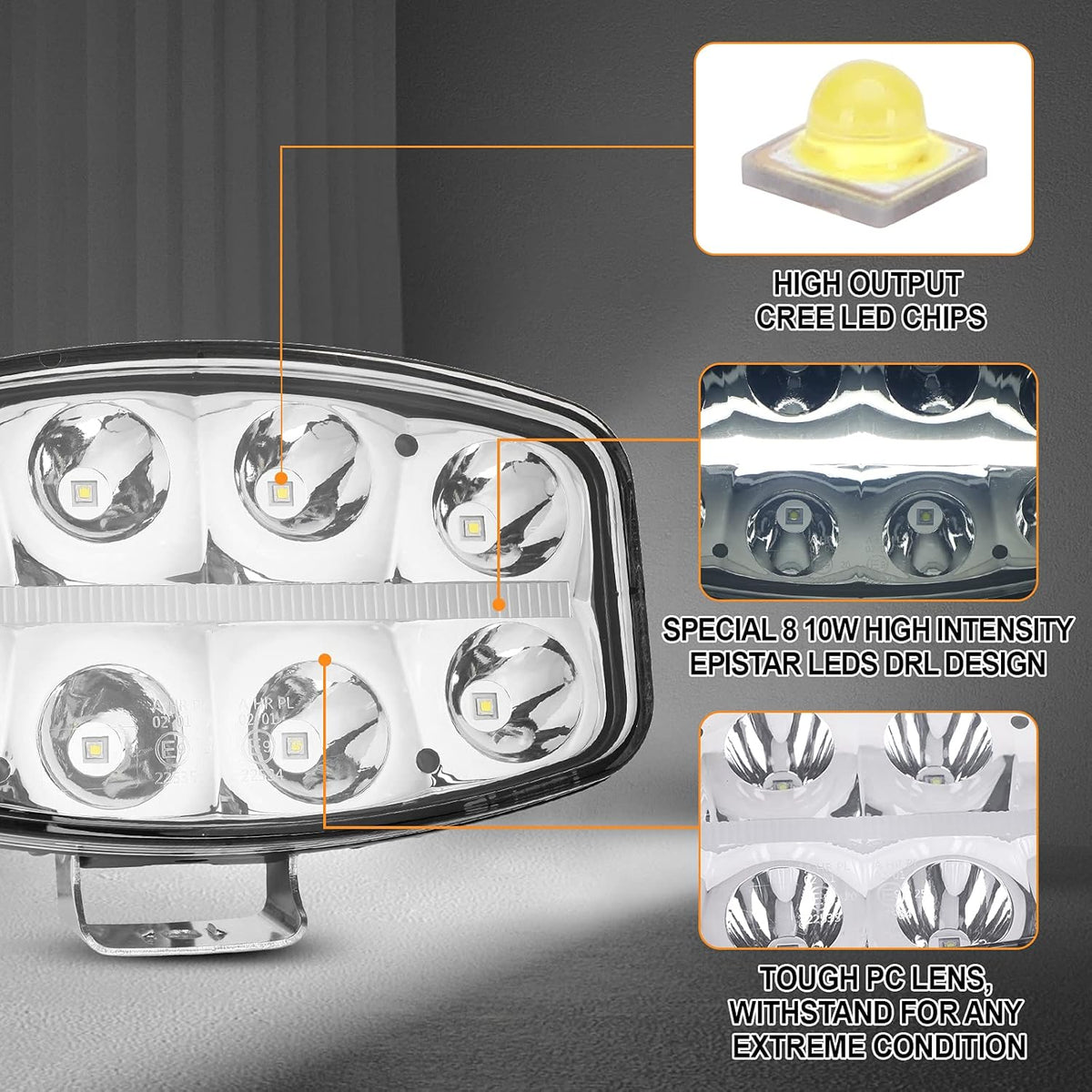 LED Work Light Driving Fog Light Off-Road Light LED Pods Flood & Spot Combo Beam G95911
