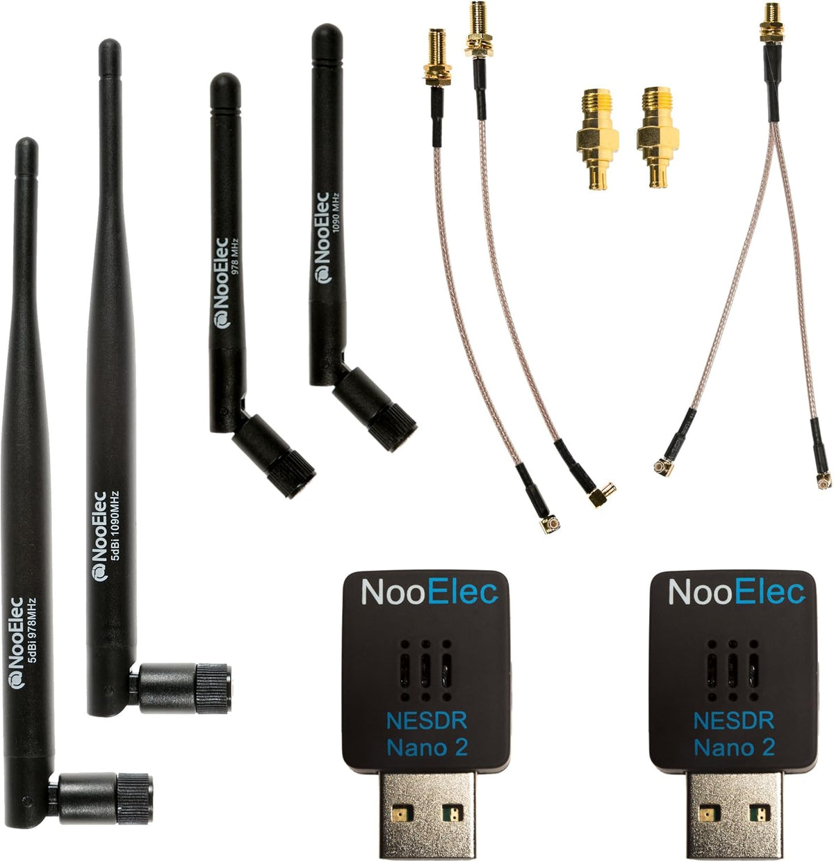 Dual-Band ADS-B Bundle with 2 SDRs, 4 Antennas & 5 Adapters B93517