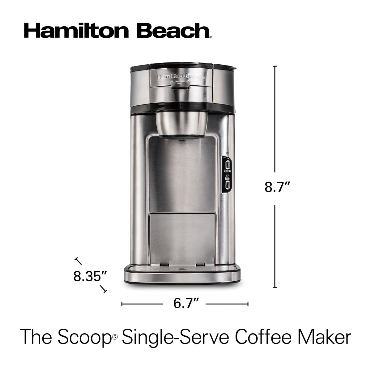 Single-Serve Coffee Maker, 14 oz. Stainless Steel J762