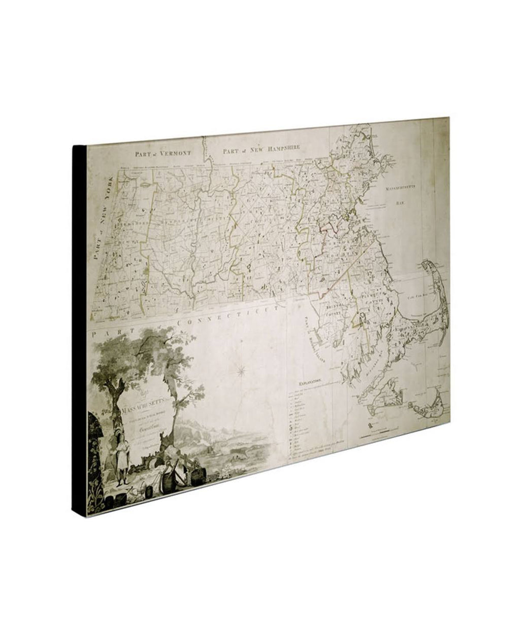 Massachusetts 1801 Canvas Art T666