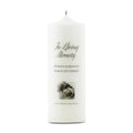 White Memorial Pillar Candle F14983
