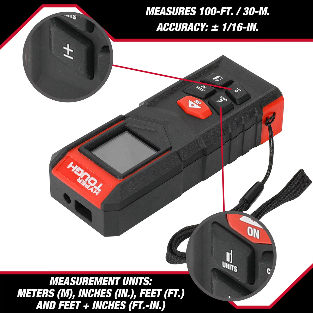 100-ft Laser Distance Measuring Tool E394324