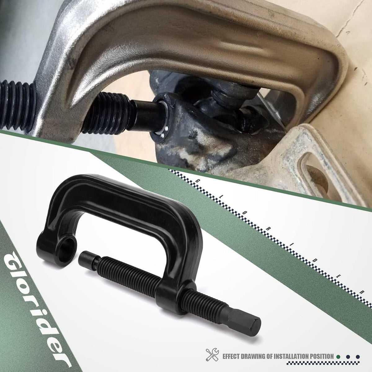 Ball Joint Press U Joint Removal Tool with 4-wheel Adapters H48996