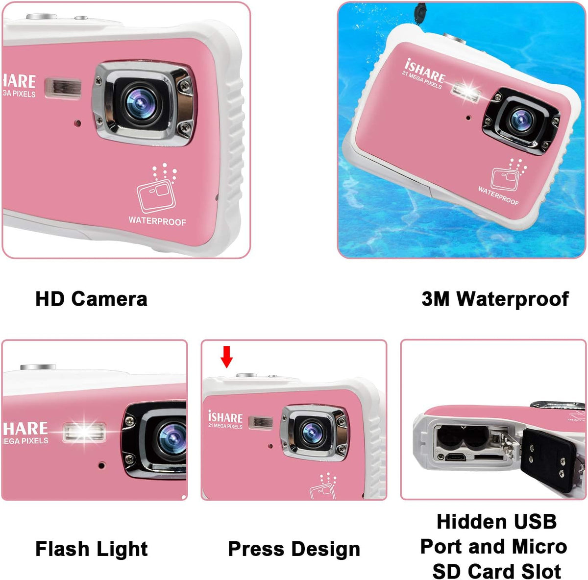 21MP HD Waterproof Kids Camera F166457
