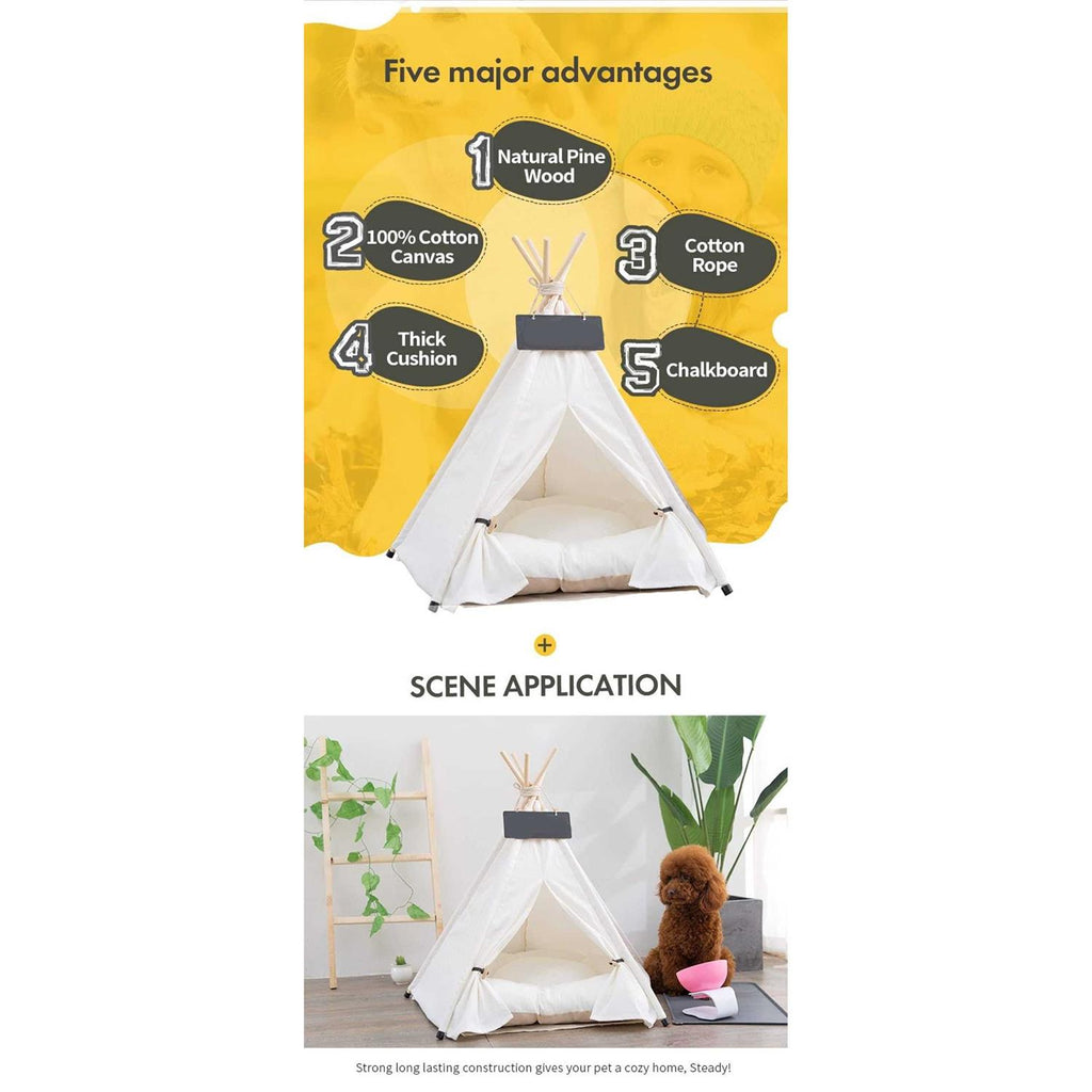 Pet Teepee Dog & Puppy Cat Bed with Thick Cushion X169390
