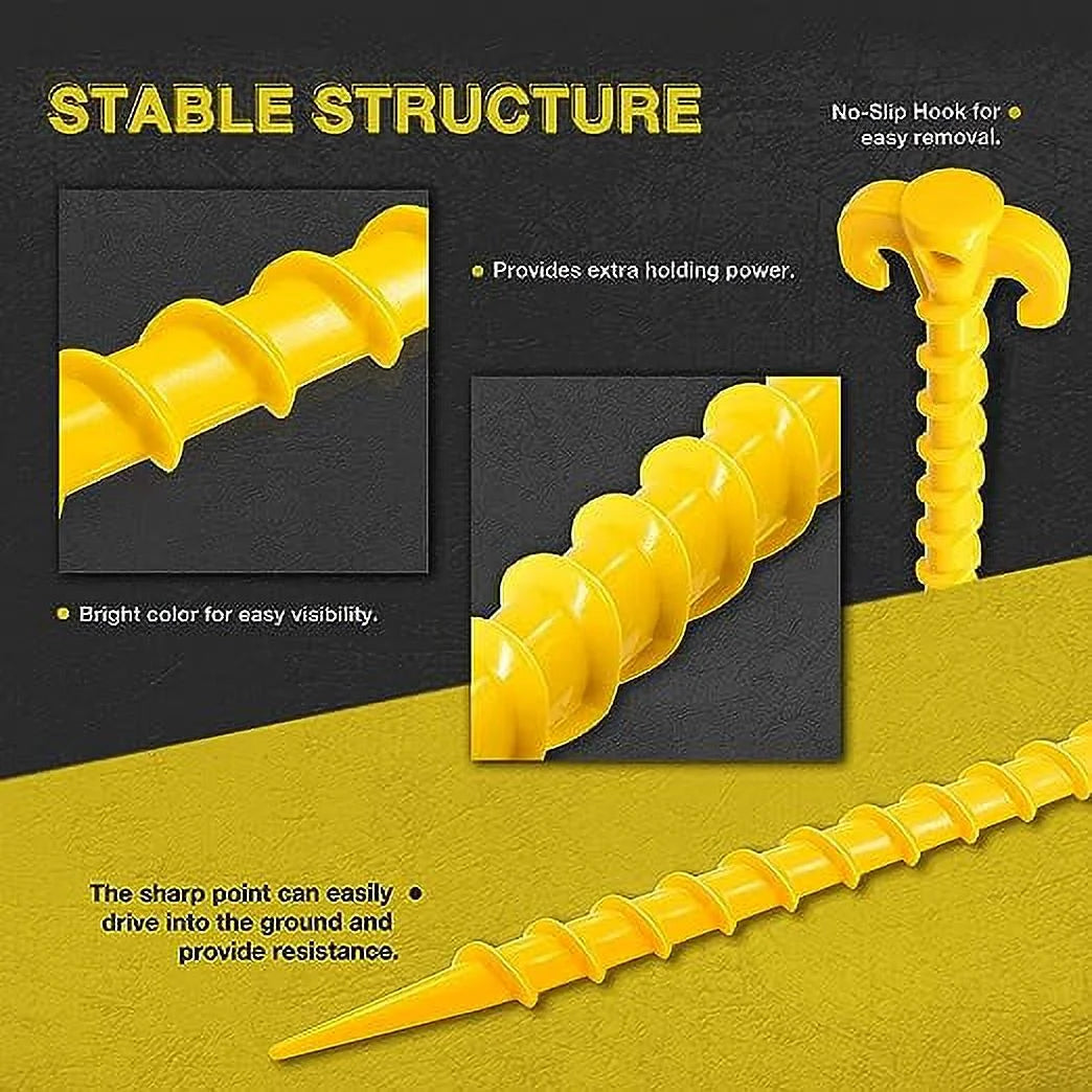 10 inch Yellow 8-Pack Plastic Ground Stakes L988427