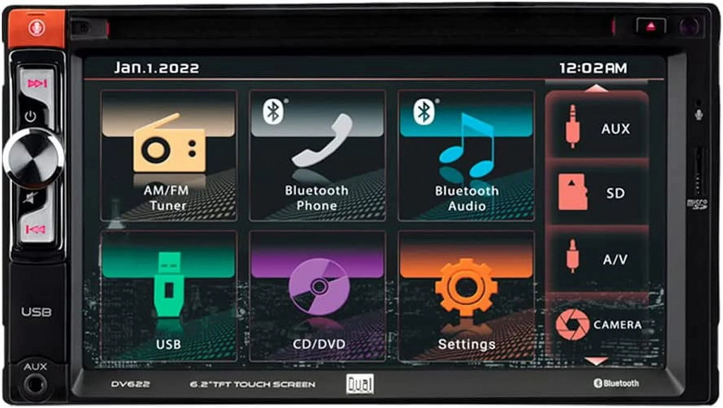 6.2 inch Double DIN Car Stereo Radio with CD/DVD T6195