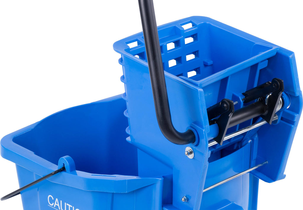 26 Quart Blue Mop Bucket with Side Press Wringer C6793