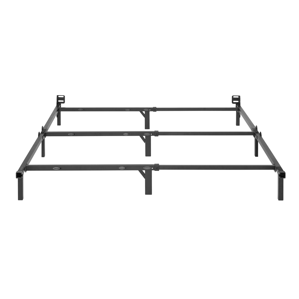 Adjustable Metal Bed Frame, Black, Twin - Queen L48830